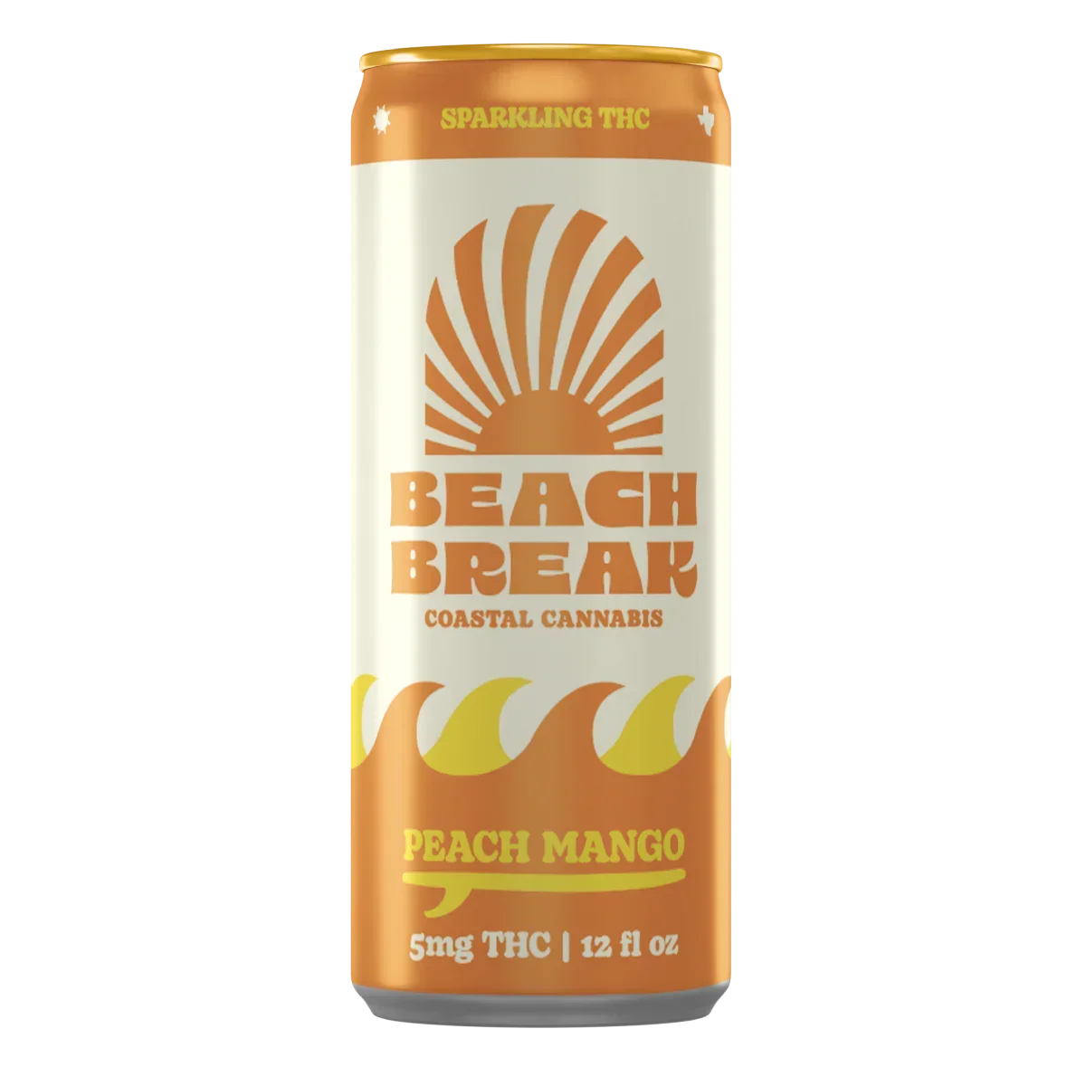 Beach Break Peach Mango — 5mg THC, Single Can