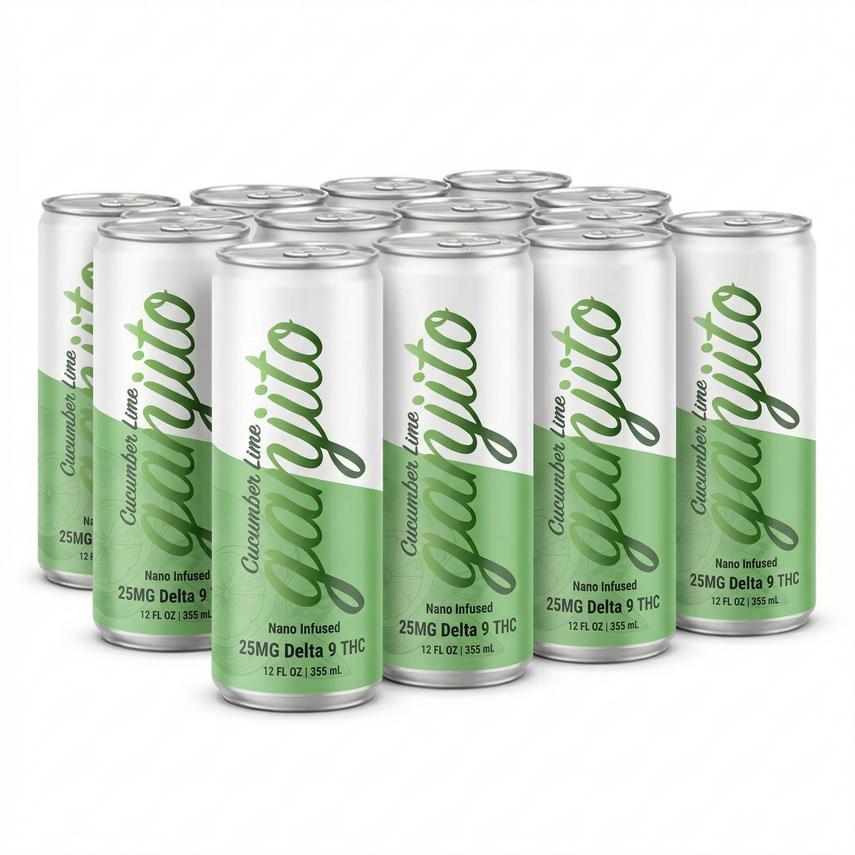 TexaKana | Ganjito THC Drink | Cucumber Lime | Single Can | 25mg D9