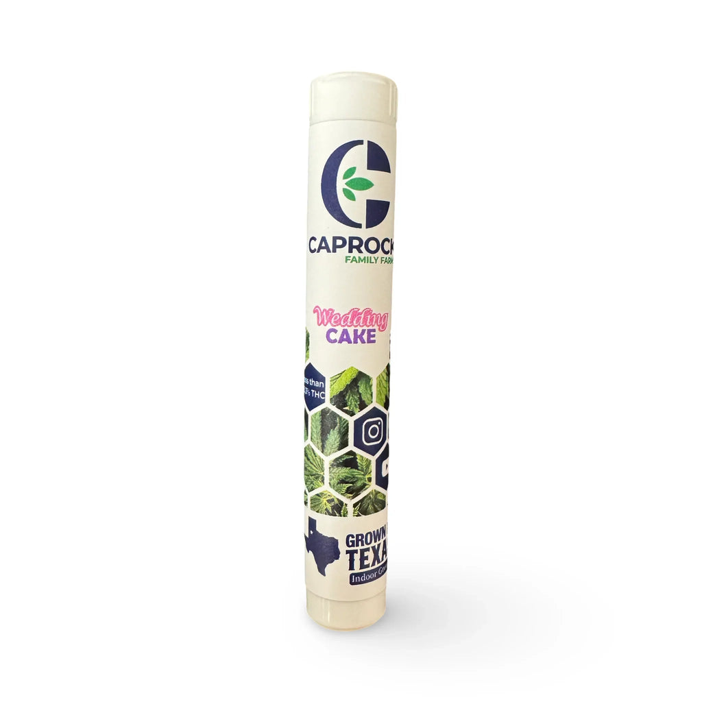 THCa Flower Pre Roll | Wedding Cake | Caprock Family Farms |   THCa Pre Roll