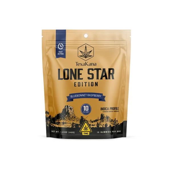 TexaKana Lone Star Edition Gummies — Bluebonnet Raspberry, 100mg THC