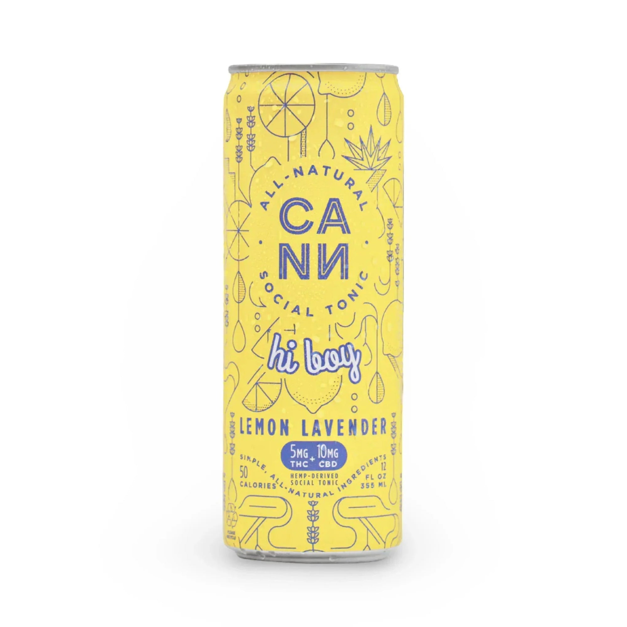 Cann - Hi Boy | Lemon Lavender | 5mg THC + 10mg CBD | 4-Pack