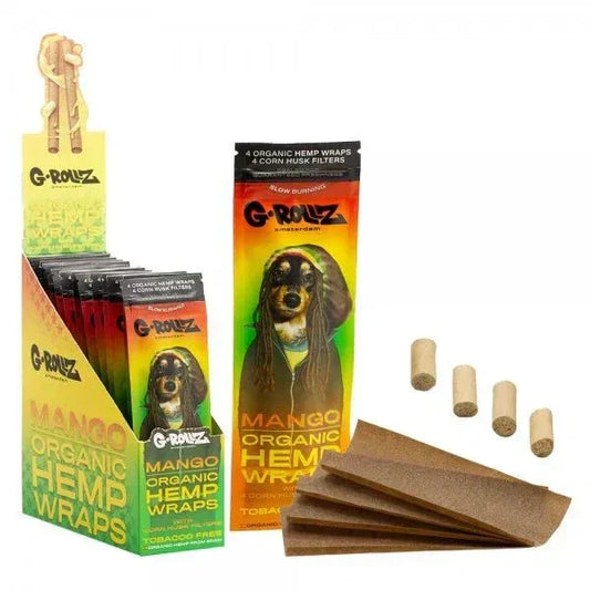 G-Rollz Hemp Wraps | 4pcs | Spanish Hemp Wrap | Mango Flavored Wrap |