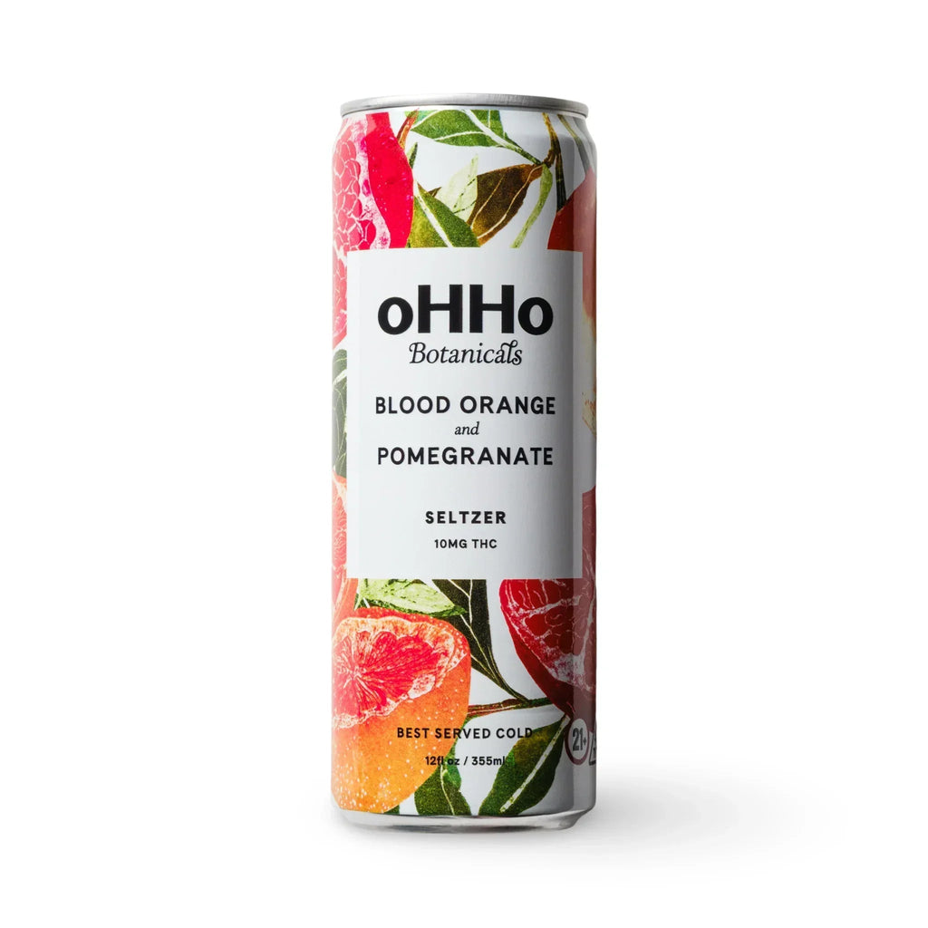 oHHo Seltzer Blood Orange & Pomegranate — 15mg THC+CBD+CBG, Single Can