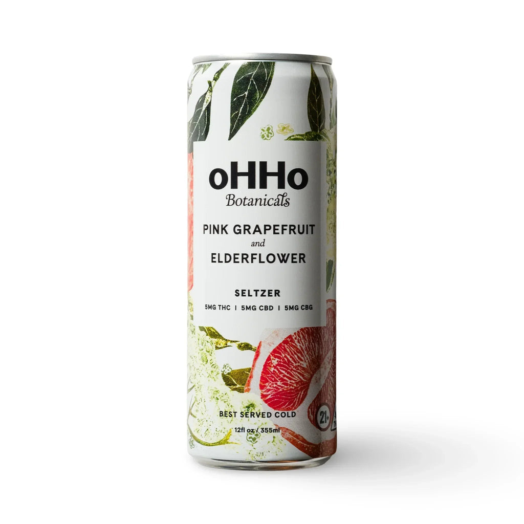 oHHo | Pink Grapefruit & Elderflower | 15mg THC+CBD+CBG | 4-Pack