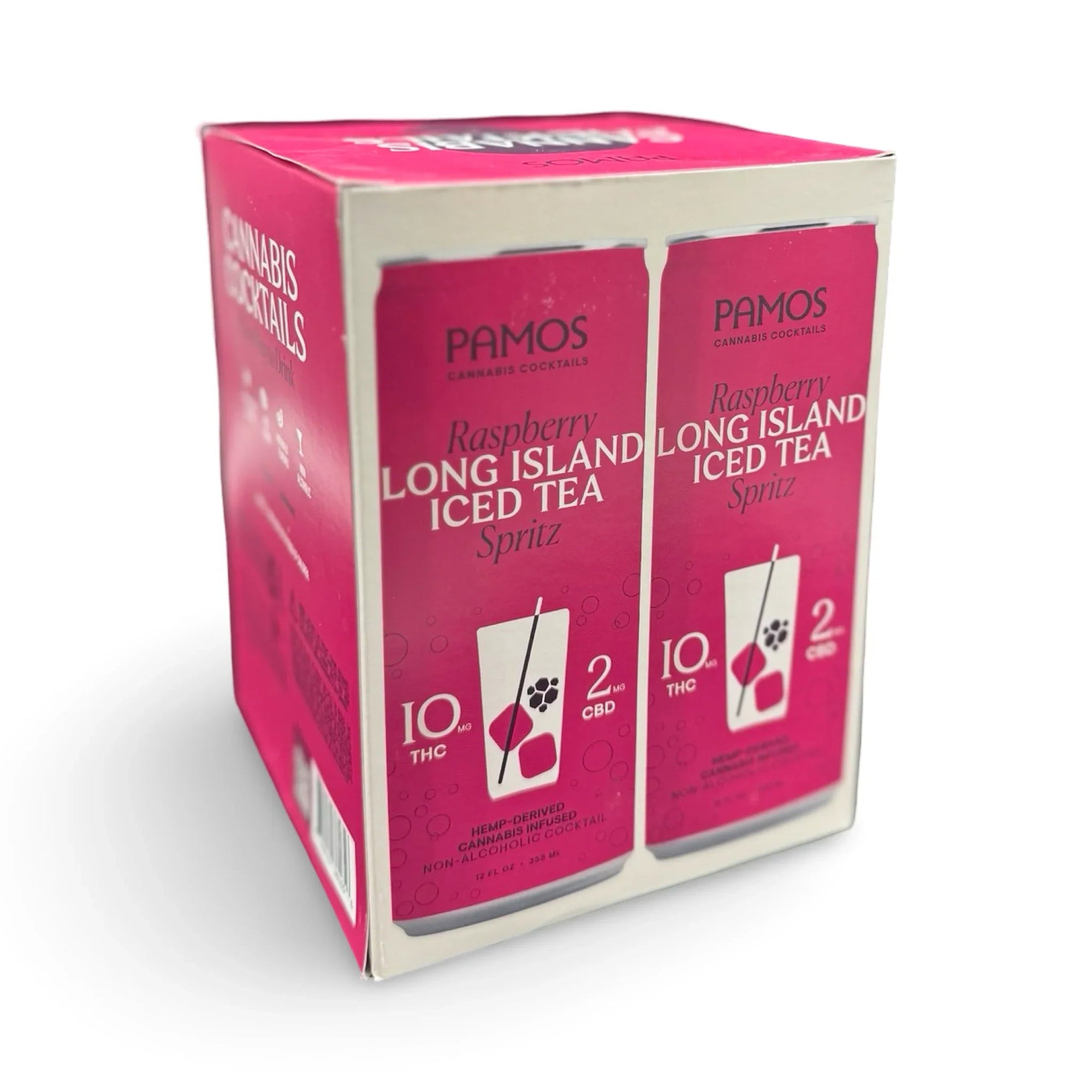 Pamos | Spritz | Raspberry Long Island Iced Tea | 10mg THC + 2mg CBD | 4-Pack
