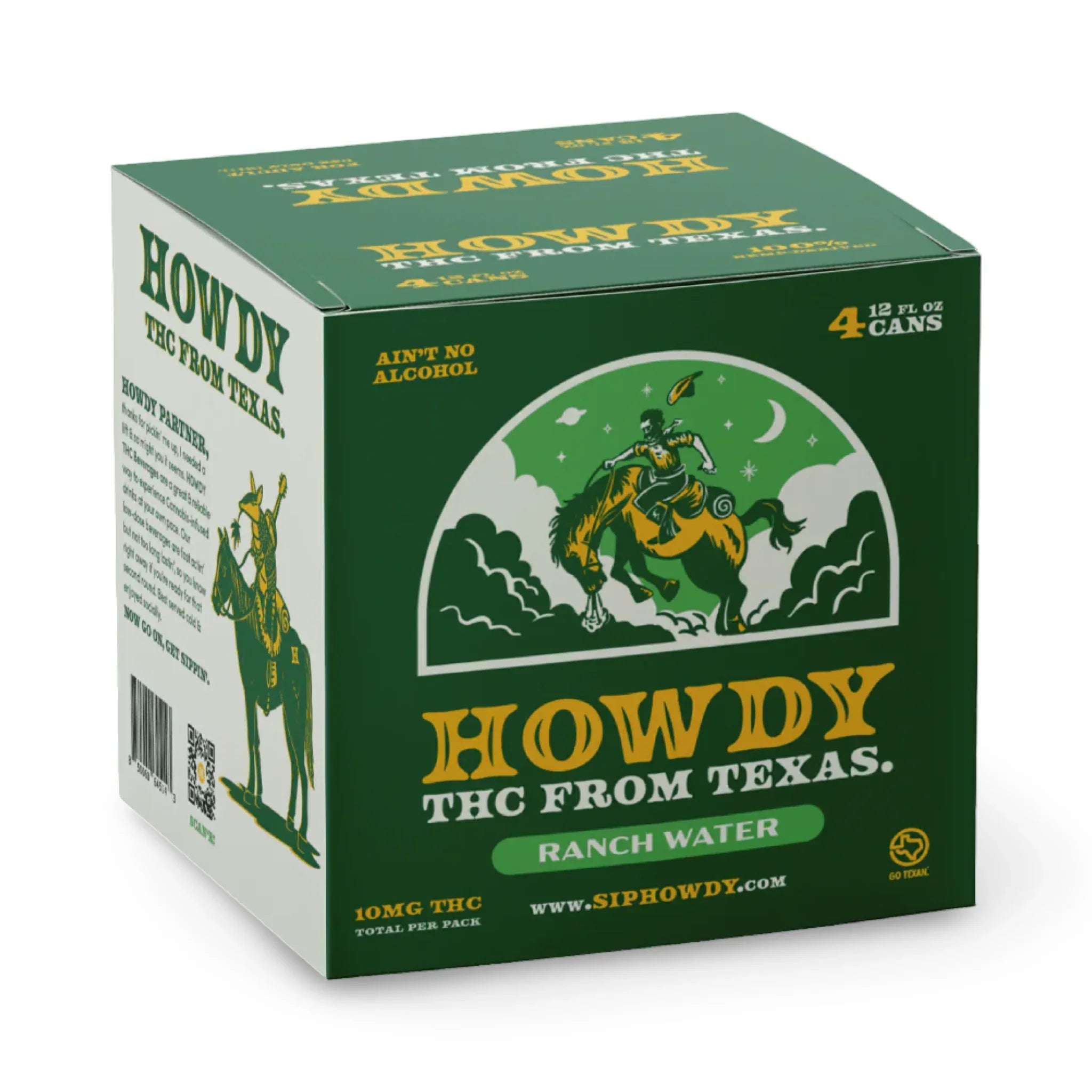 Howdy Seltzer | Ranch Water | 5mg THC | 4-Pack – Texas Herb Company ...