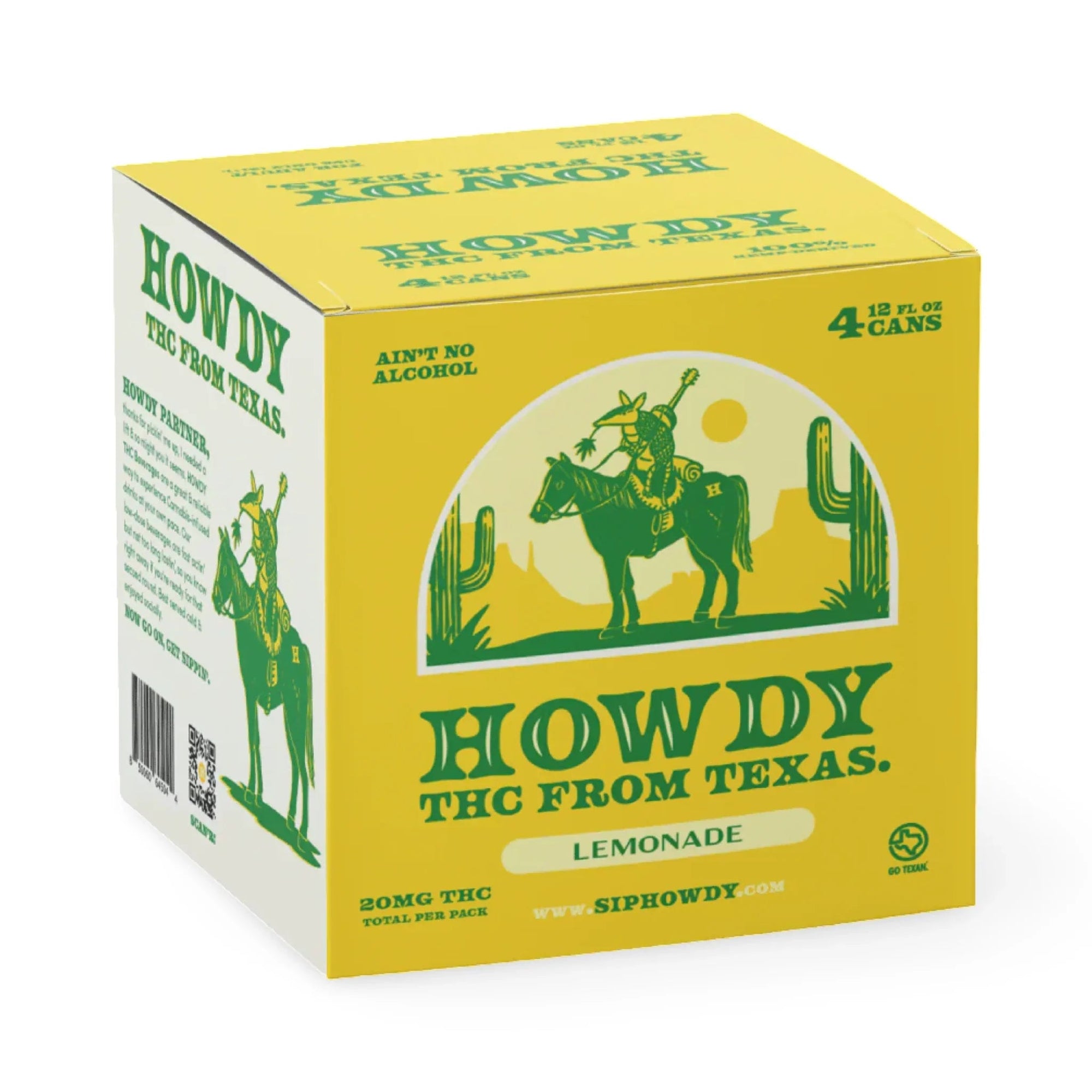 Howdy Seltzer | Lemonade | 5mg THC | 4-Pack