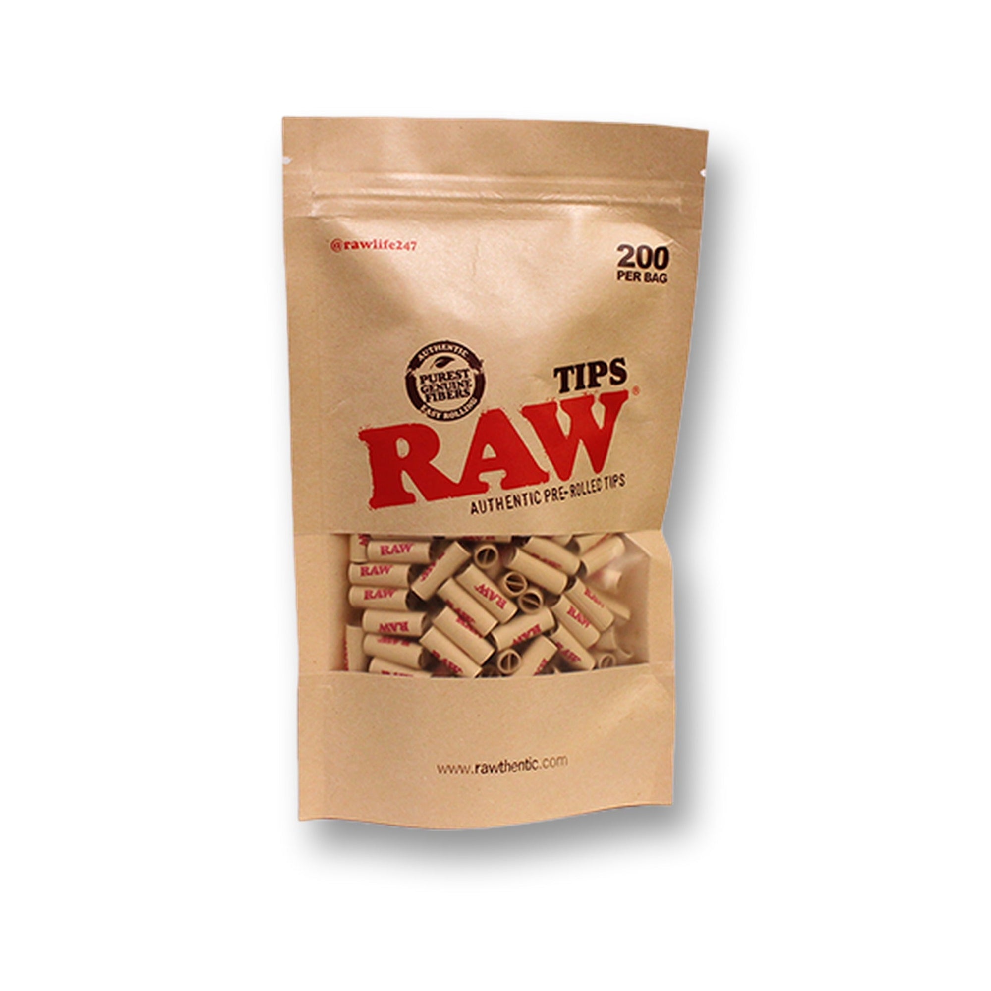 RAW Pre-Rolled Tips 200ct Bag