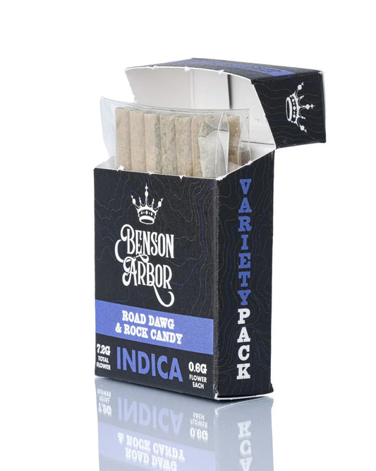 THCa Flower Pre Roll | 12 x 0.6g Pack | Road Dawg & Rock Candy | Benson Arbor