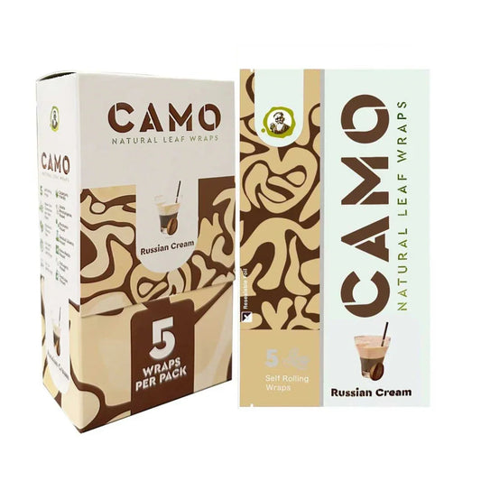 Camo Leaf Wraps | Russian Cream Flavored | 5pcs | Natural Flavored |