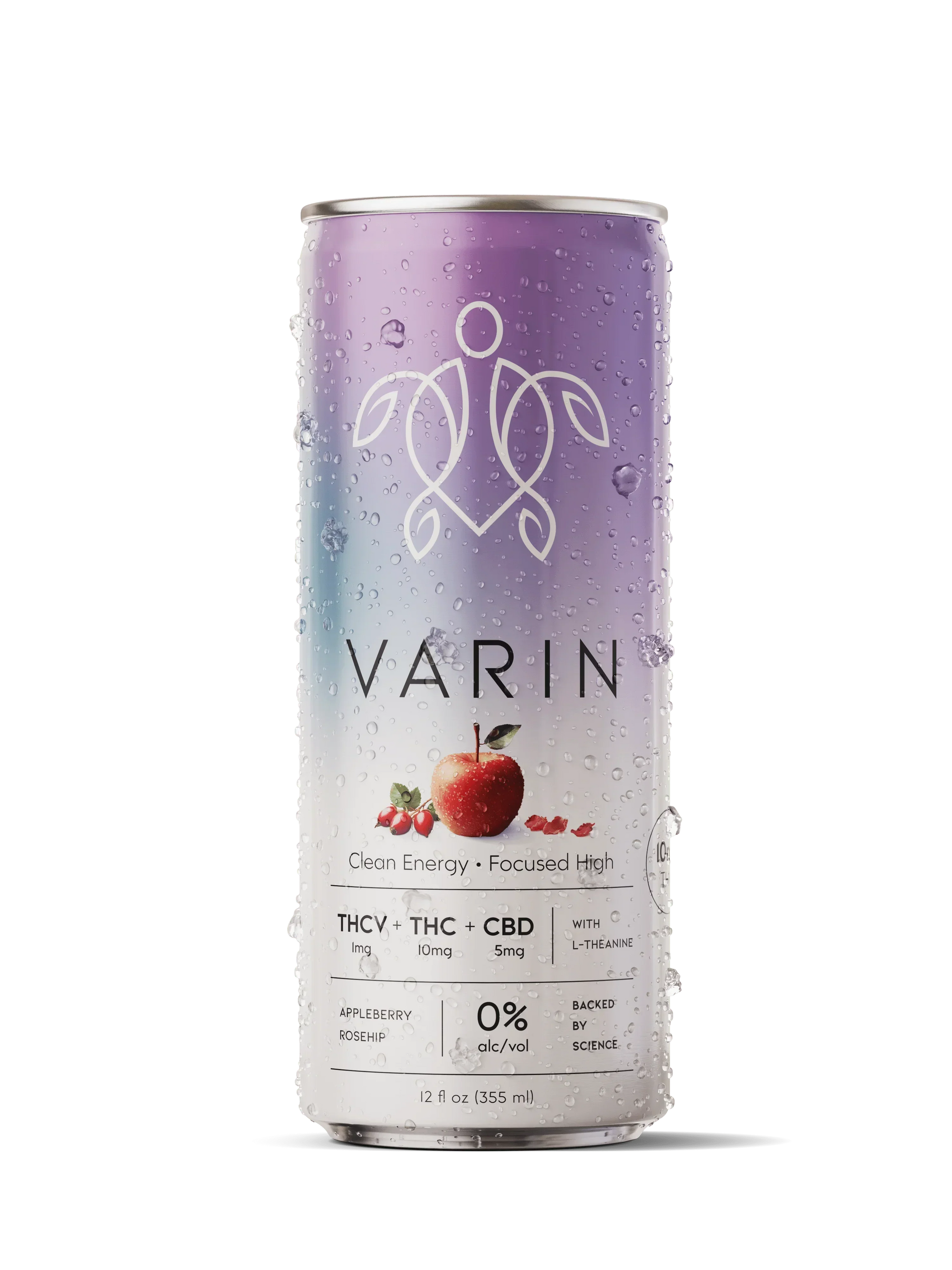 Varin Seltzer | Appleberry Rosehip | 16mg | THC+THCv+CBD | Single Can