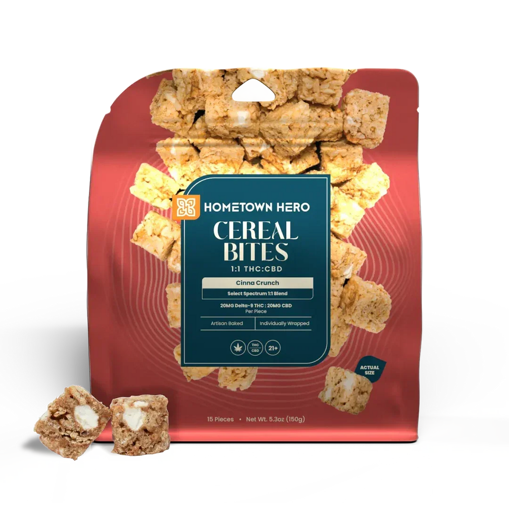 Hometown Hero Cereal Bites - Cinna Crunch — 20mg THC + 20mg CBD