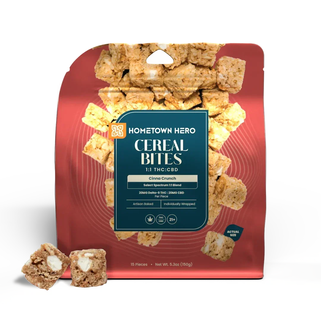 Hometown Hero Cereal Bites - Cinna Crunch — 20mg THC + 20mg CBD