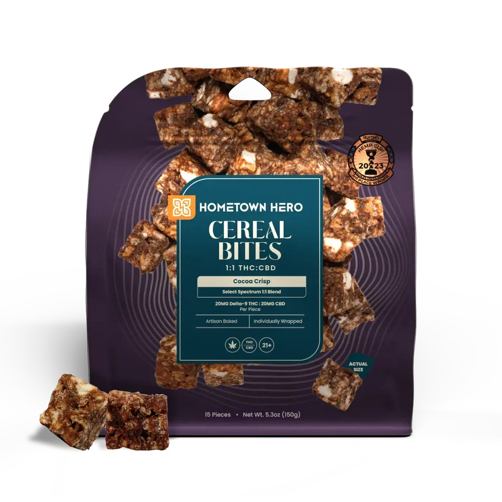 Hometown Hero | Cereal Bites - Cocoa Crisp | 20mg THC + 20mg CBD