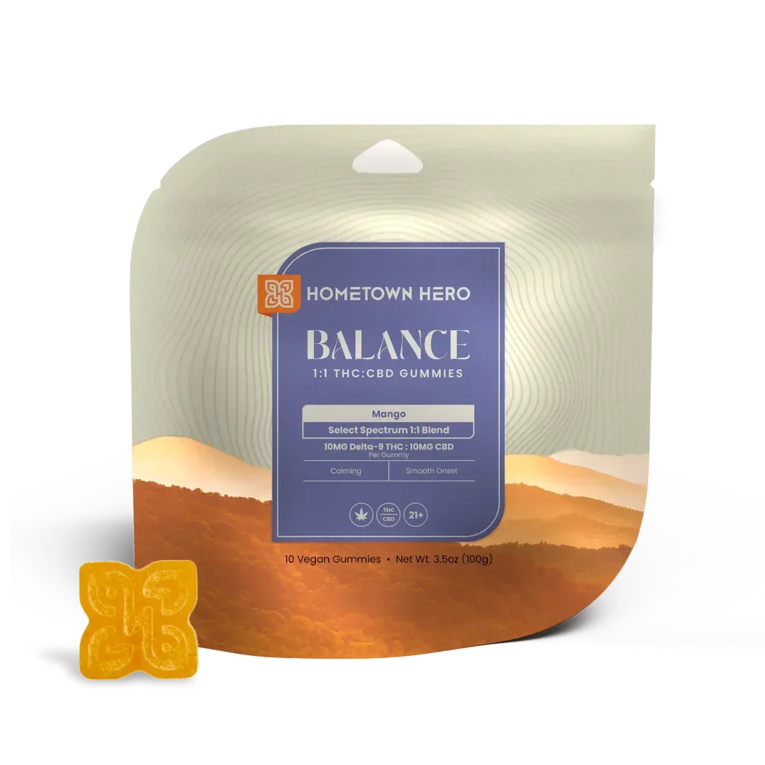 Hometown Hero Balance — Mango, 100mg THC + 100mg CBD