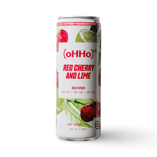 oHHo Seltzer | Red Cherry And Lime | 15mg CBD+CBG+THC | Single Can