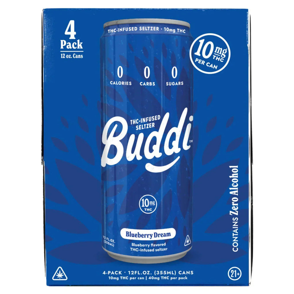 Buddi Seltzer | Blueberry Dream | 10mg THC | 4-Pack