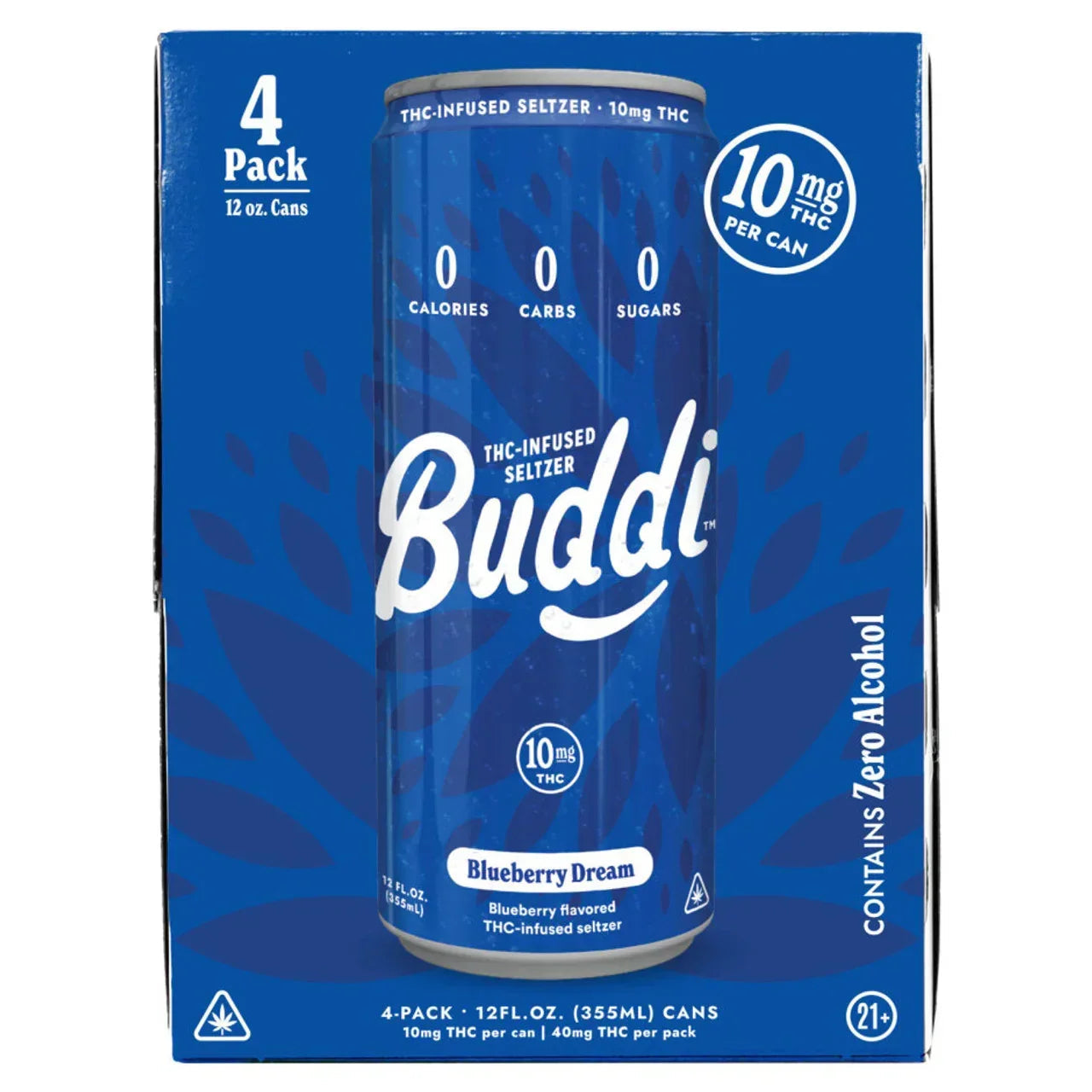 Buddi Seltzer | Blueberry Dream | 10mg THC | 4-Pack